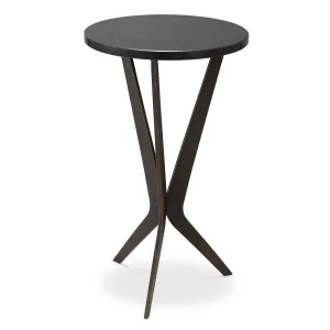 114255 - Side Table Malone bronze finish granite top