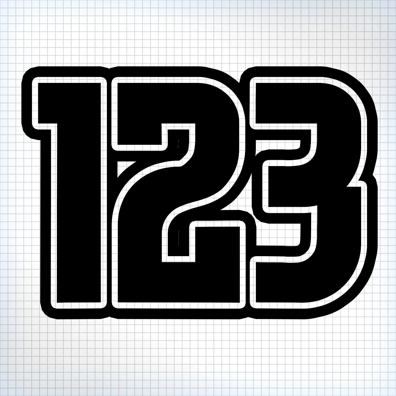 3 x Custom Race Numbers - Sturdy Style