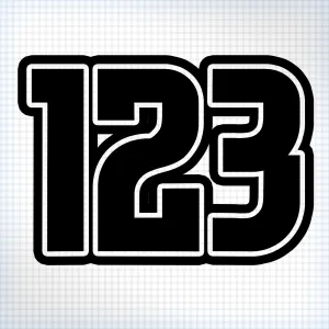 3 x Custom Race Numbers - Sturdy Style