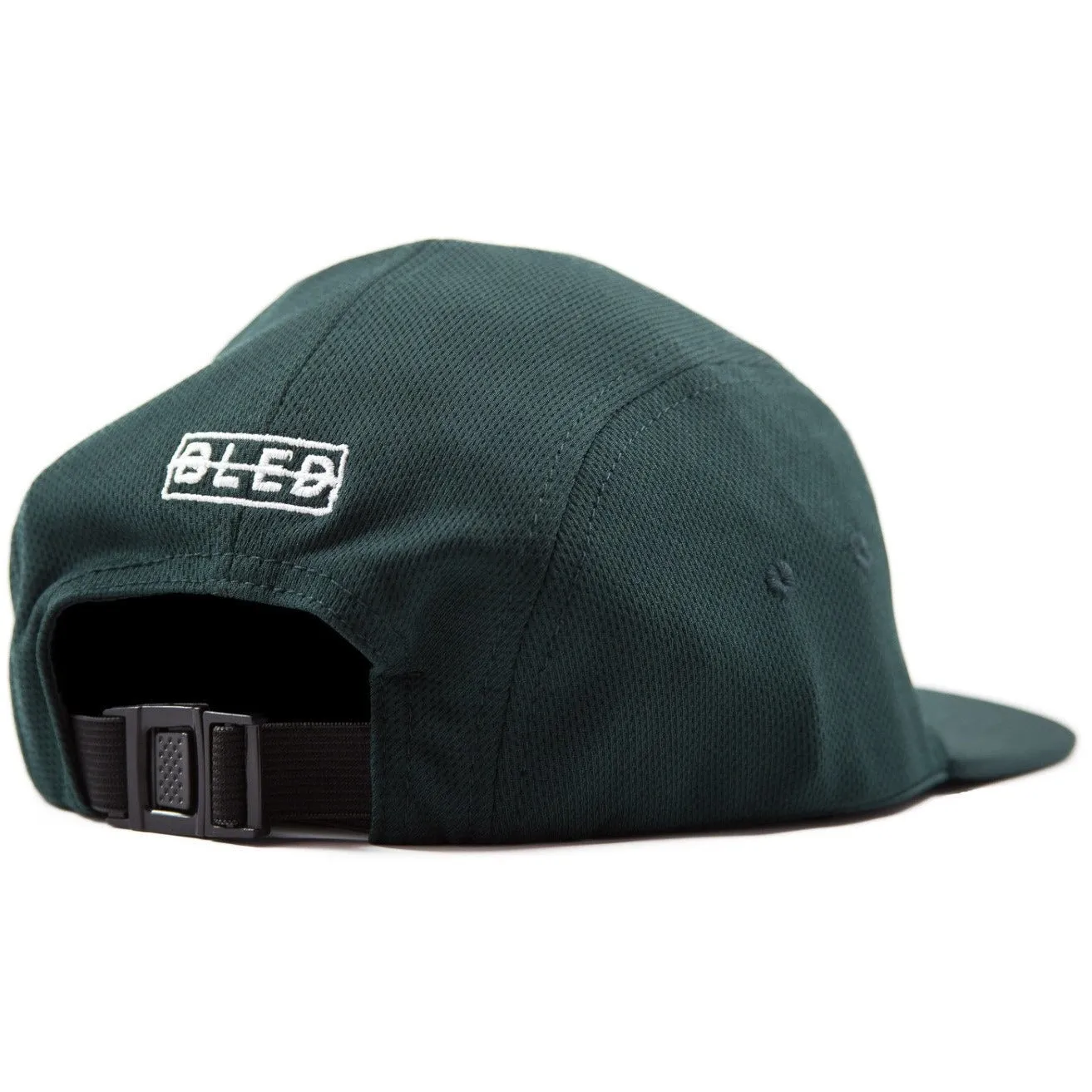 5-Panel B Letter Patch Mesh Cap - Seaweed