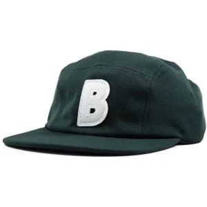 5-Panel B Letter Patch Mesh Cap - Seaweed