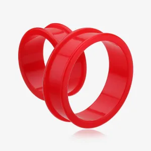A Pair of Flexible Silicone Double Flared Ear Gauge Tunnel Plug