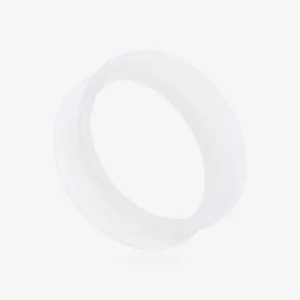 A Pair of Ultra Flexible Clear Silicone Double Flared Tunnel Plug