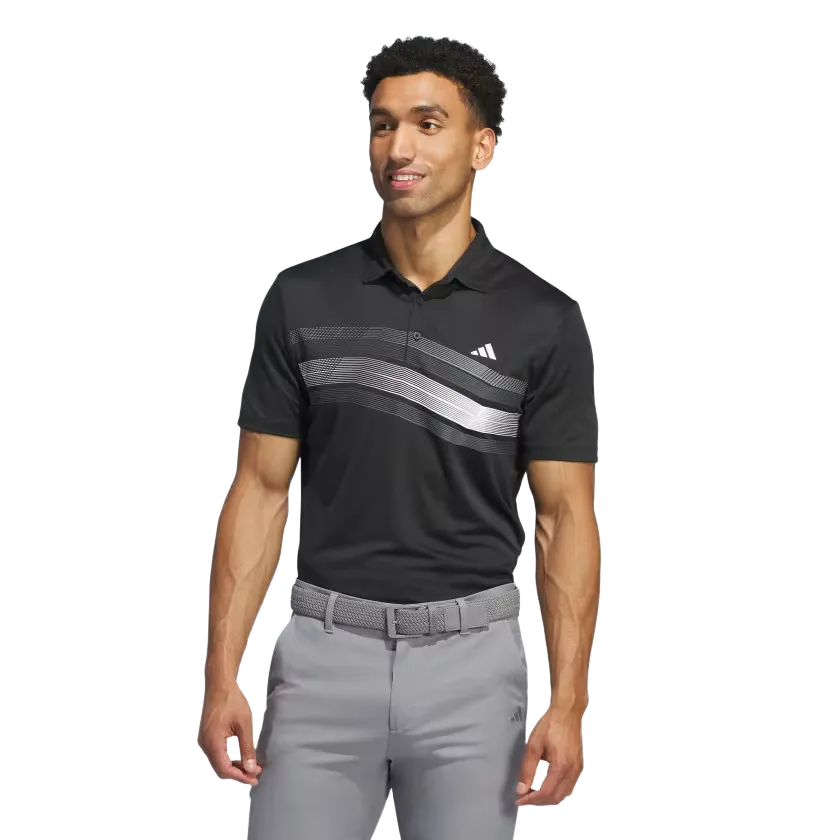 Adidas Core Chest Stripe Polo Shirt - Black