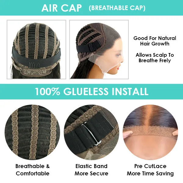 Air Wig|Upgrade Pre Cut Lace Wear Go Glueless Deep Wave Wig with Pre Bleached Knots & Plucked Hairline