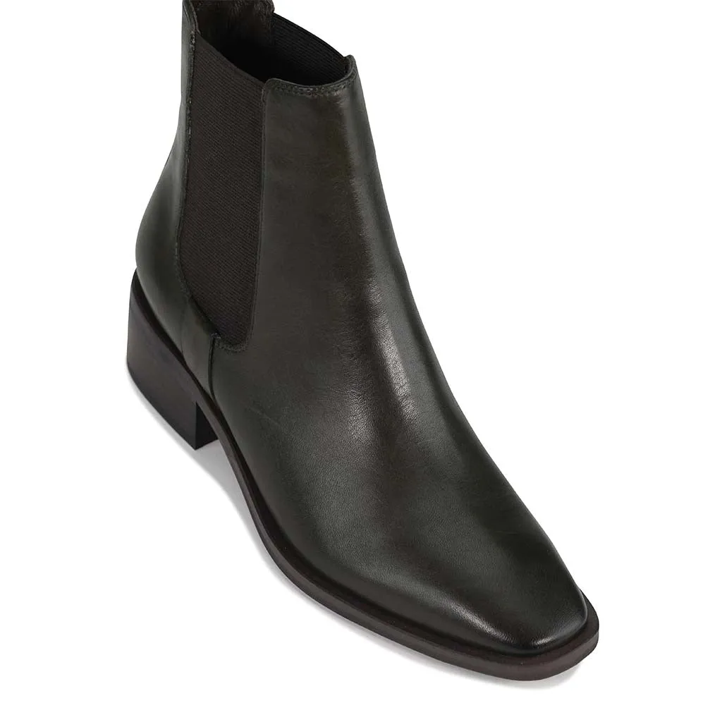 ALEKS LEATHER SUEDE ANKLE BOOTS