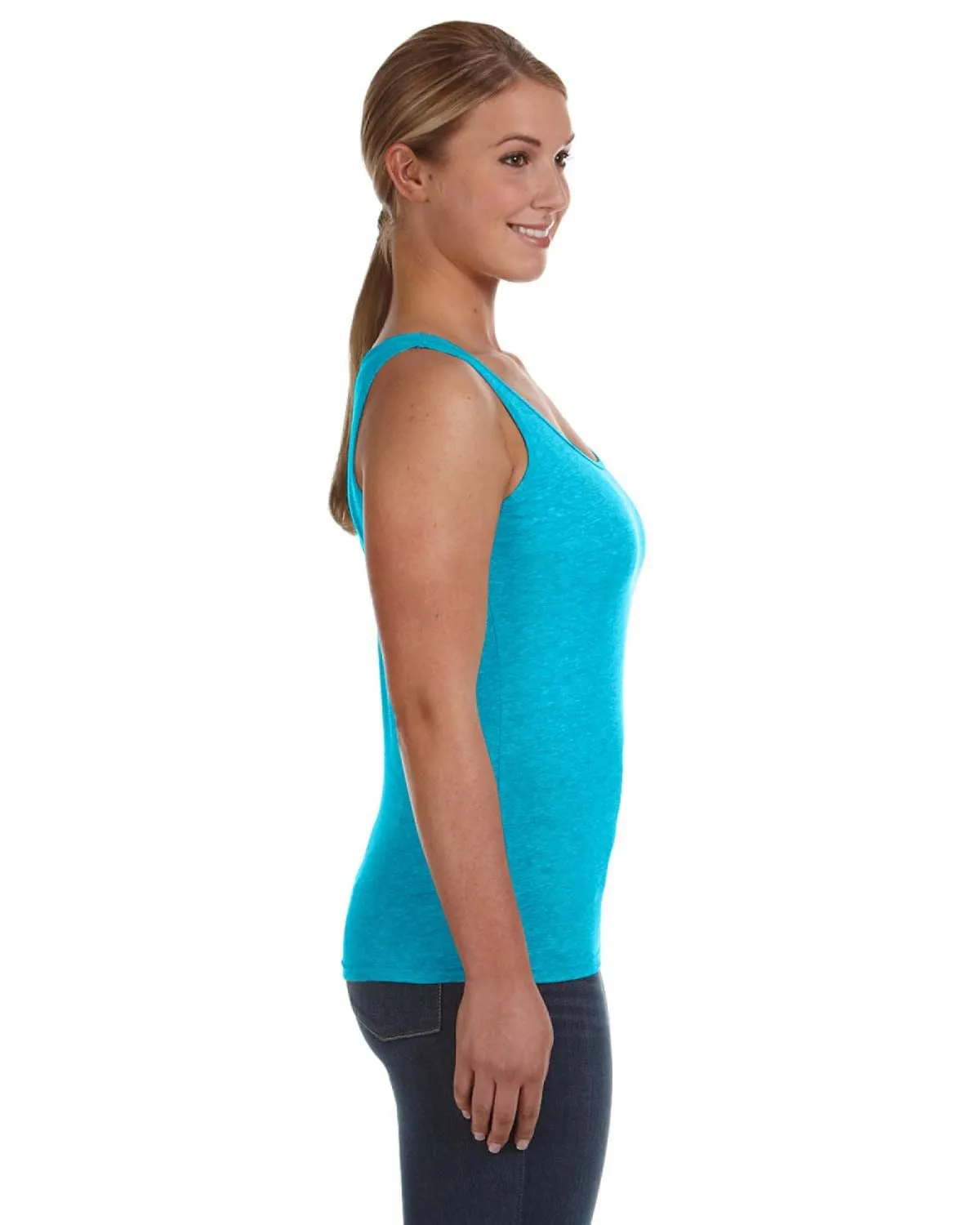 Anvil Ladies Lightweight Tank | Caribbean Blue