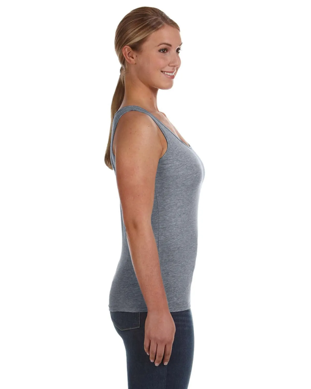 Anvil Ladies Lightweight Tank | Heather Graphite