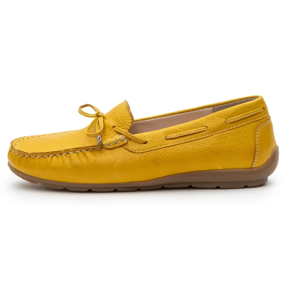 Ara Amarillo Yellow Calf Leather Moccasin (Women's)