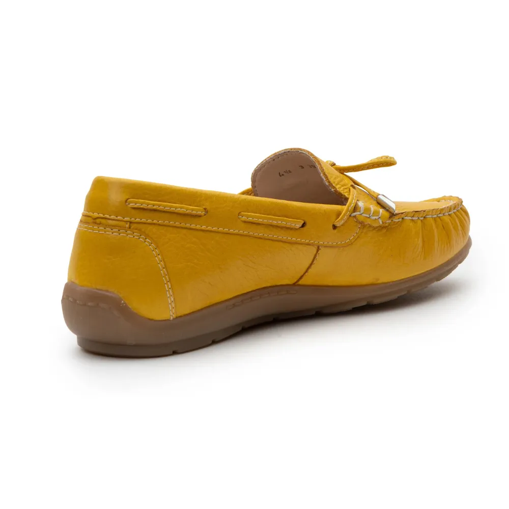 Ara Amarillo Yellow Calf Leather Moccasin (Women's)