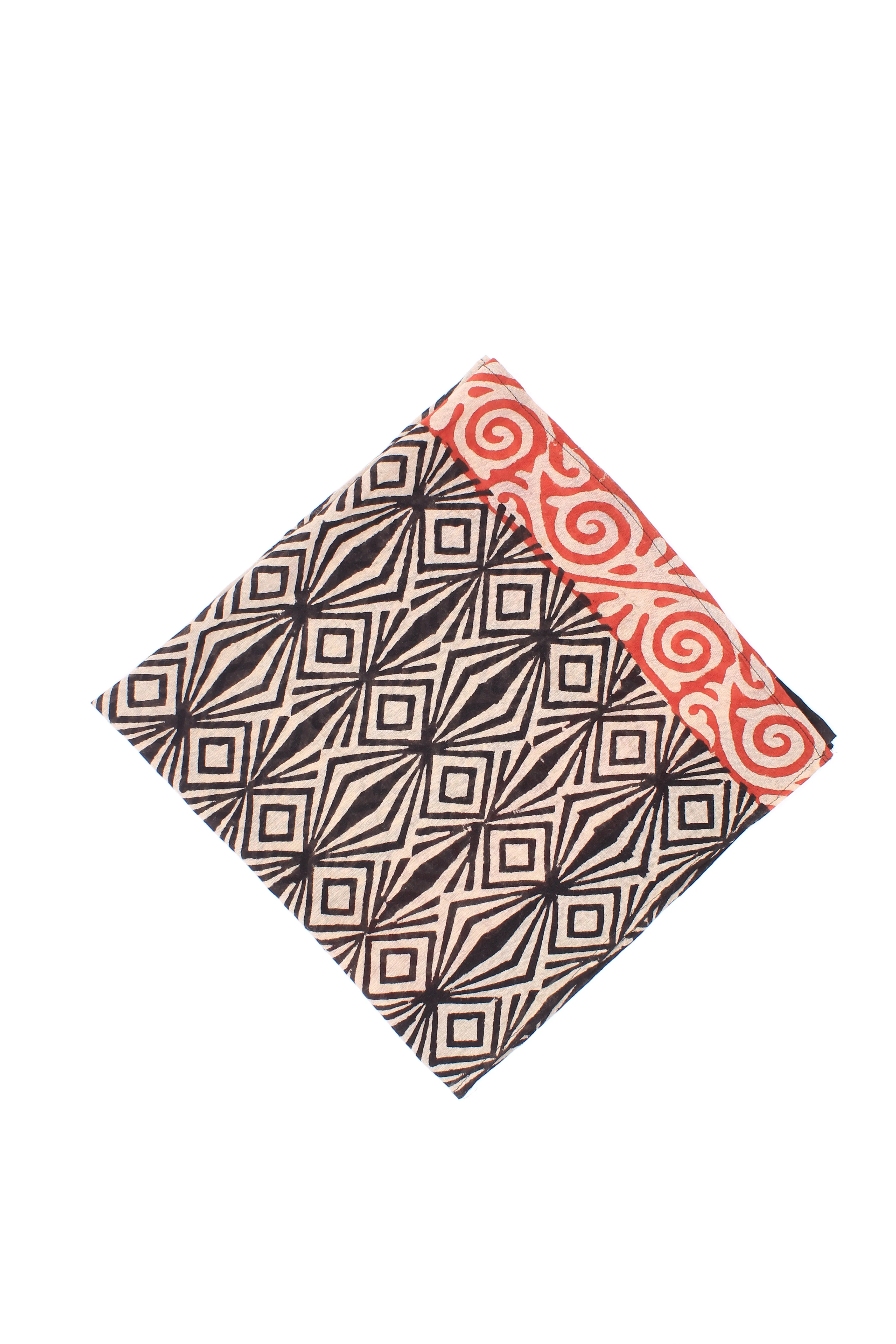 Beige Handmade Block Print Cotton Sarong