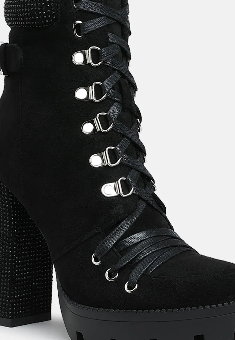 Birch Block Heeled Ankle Boots By Ruw