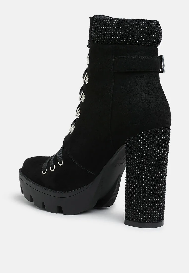 Birch Block Heeled Ankle Boots By Ruw