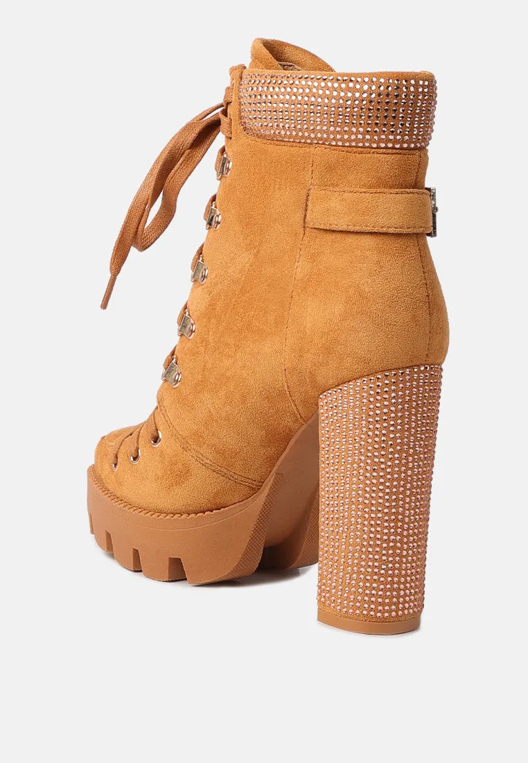 Birch Block Heeled Ankle Boots By Ruw