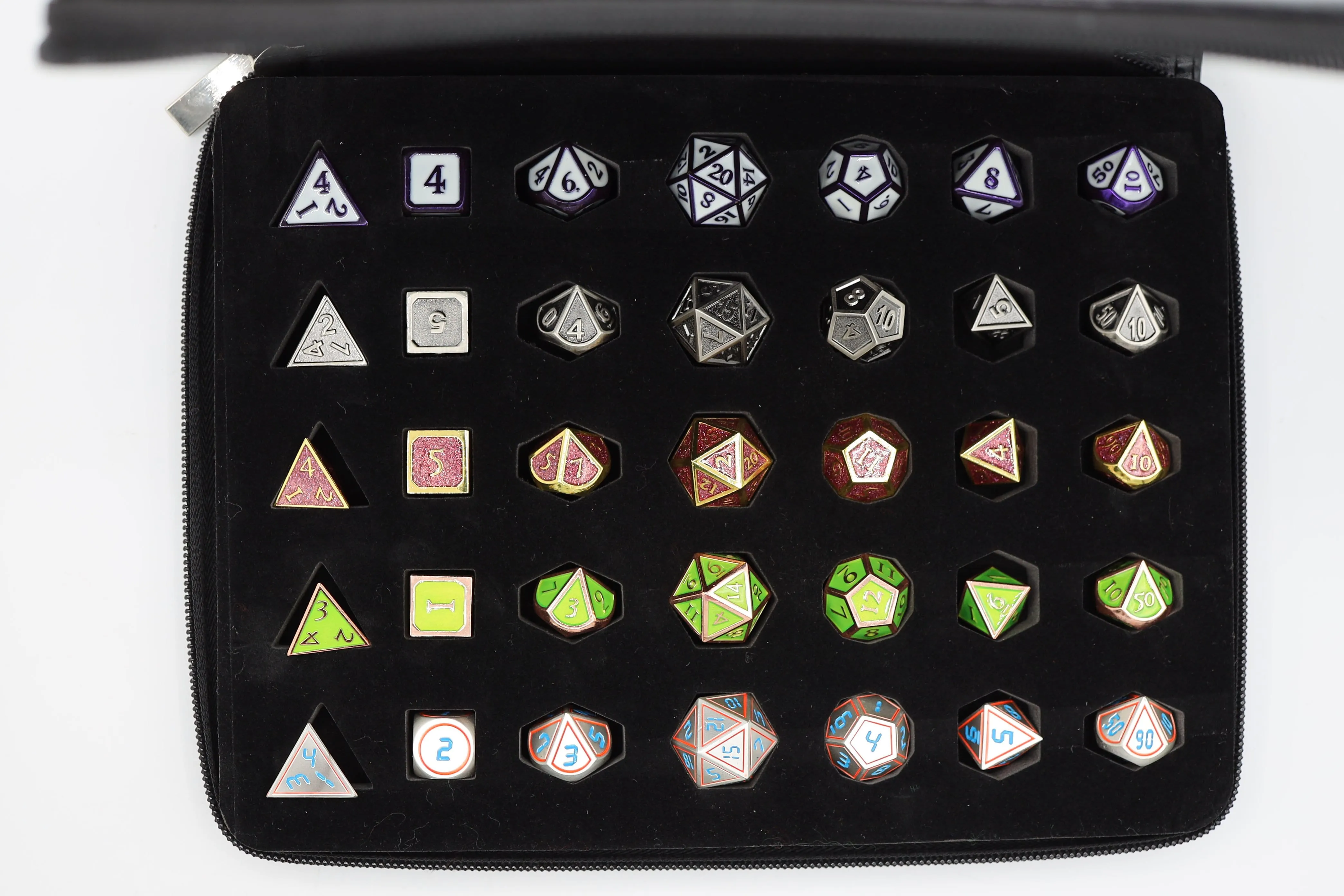 Black Leatherette Folio Dice Case