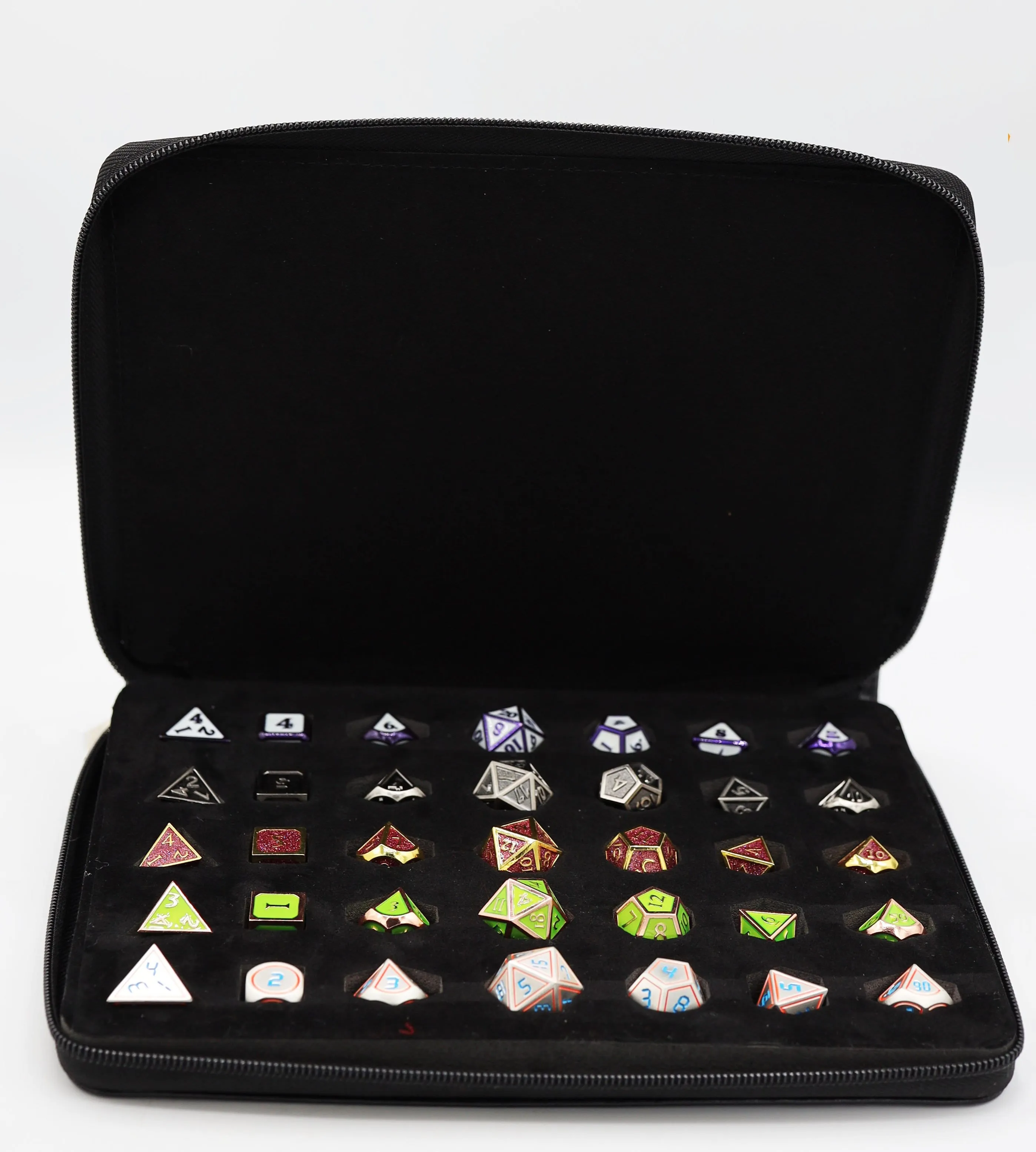 Black Leatherette Folio Dice Case