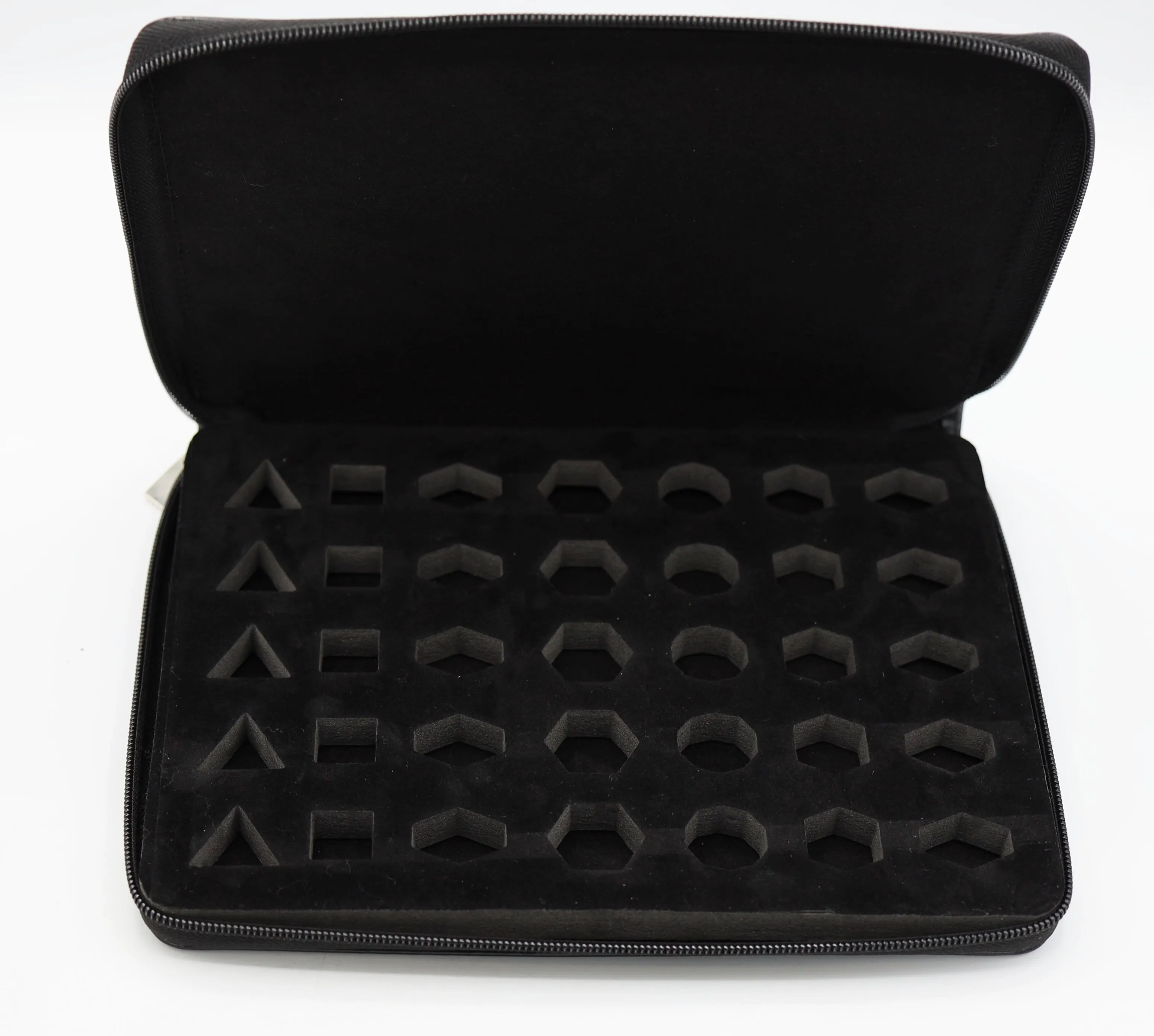 Black Leatherette Folio Dice Case