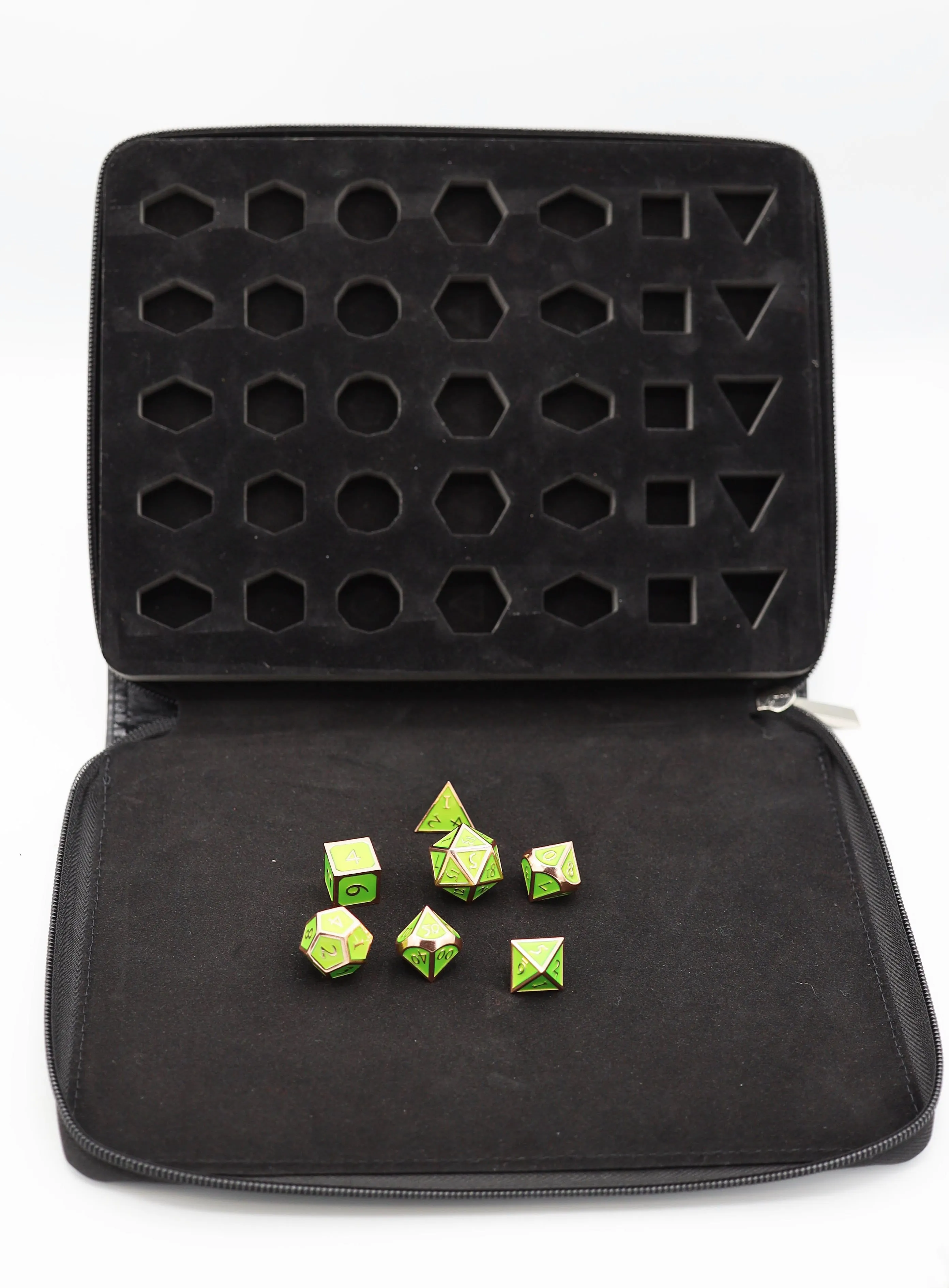 Black Leatherette Folio Dice Case