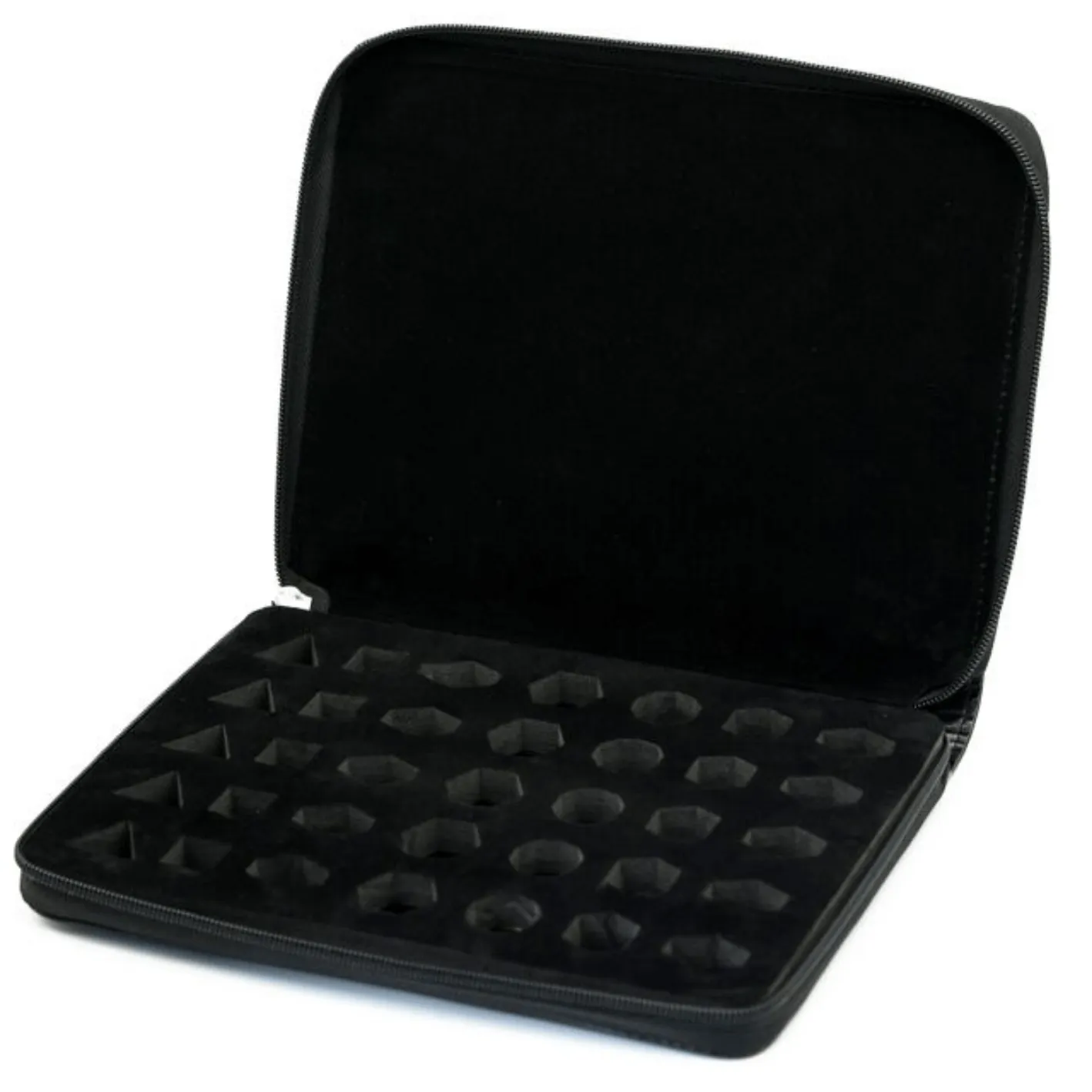 Black Leatherette Folio Dice Case