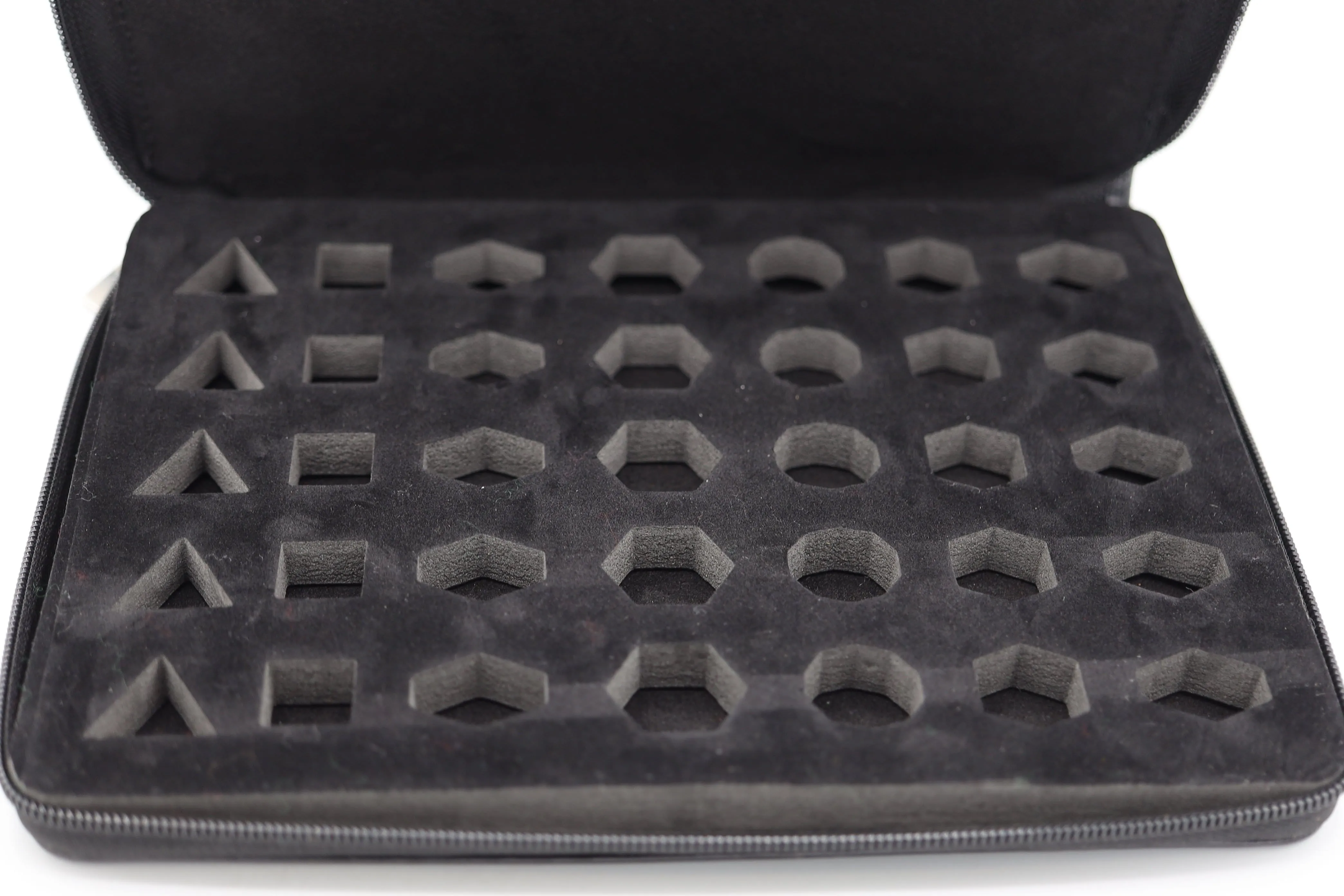 Black Leatherette Folio Dice Case