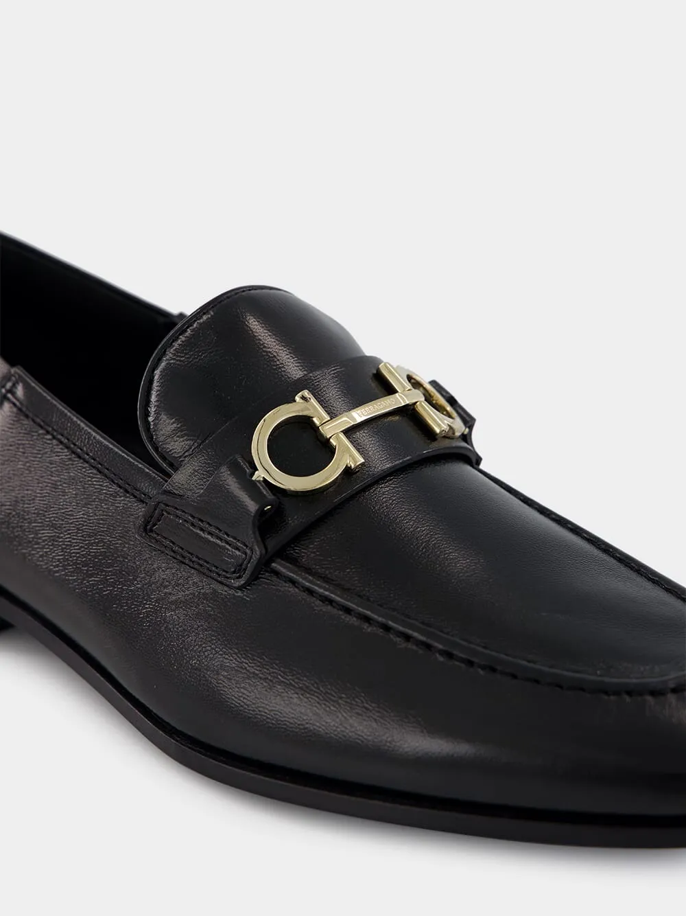 Black Moccasin Ornament Slip-On