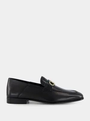 Black Moccasin Ornament Slip-On