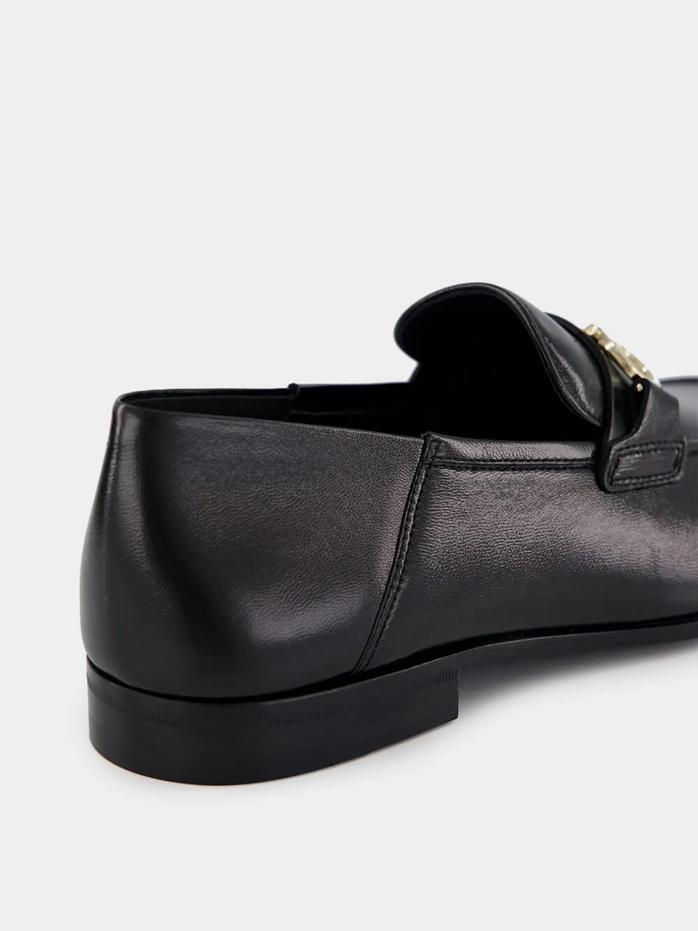 Black Moccasin Ornament Slip-On