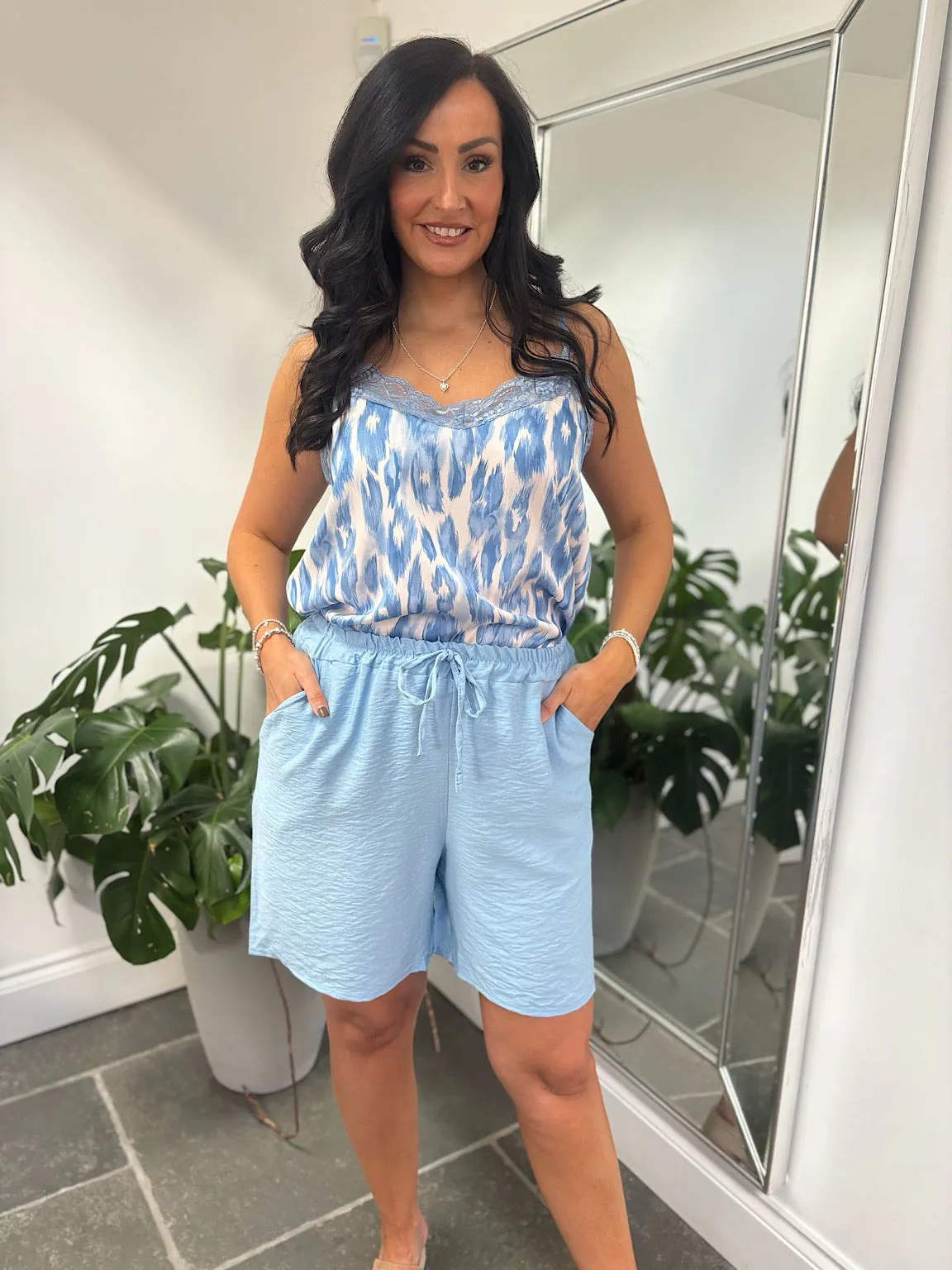 Blue Essential Loose Fit Shorts