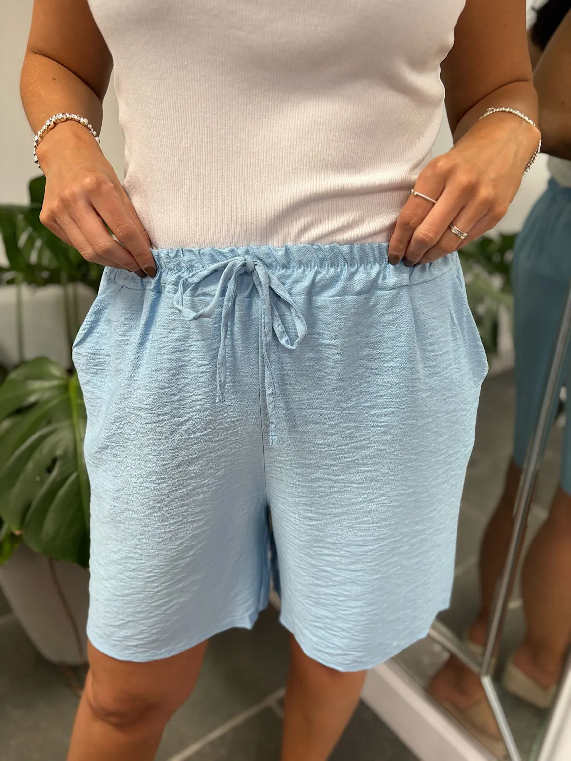 Blue Essential Loose Fit Shorts