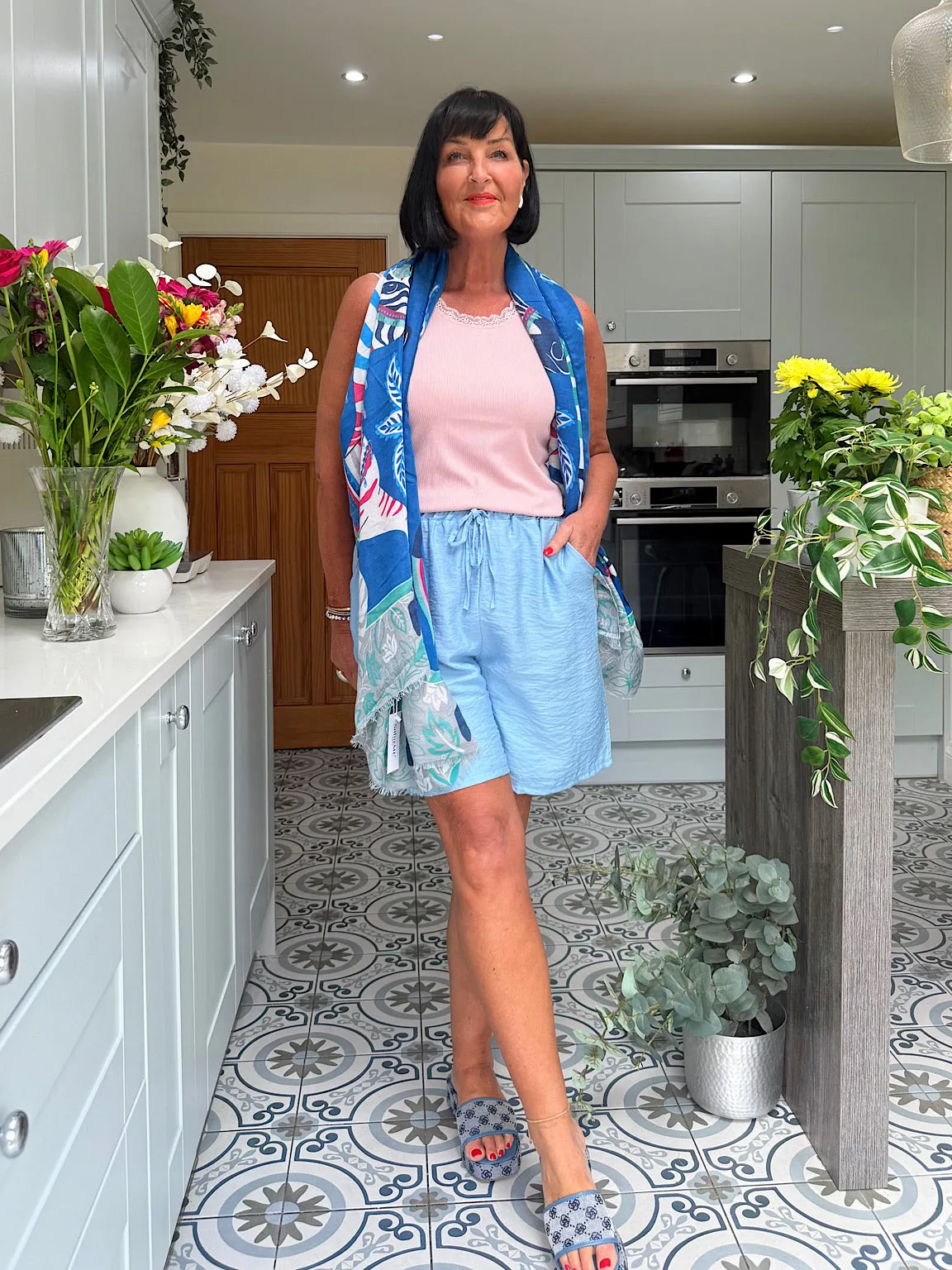 Blue Essential Loose Fit Shorts