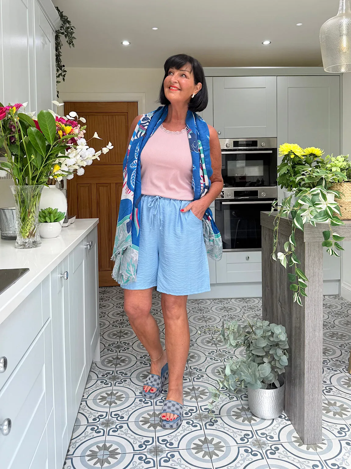 Blue Essential Loose Fit Shorts
