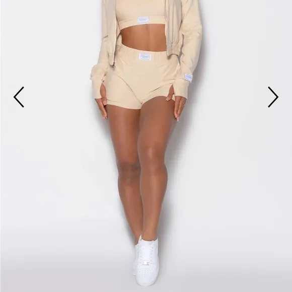 Bombshell Sportswear Cloud Comfort Shorts, Vanilla