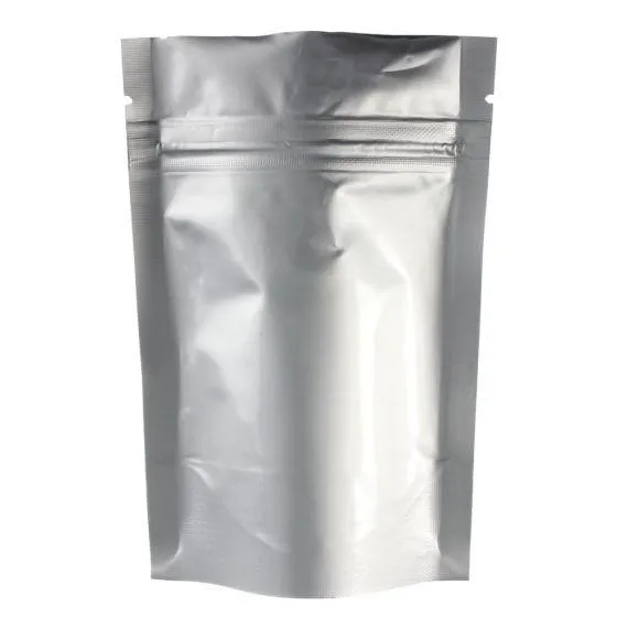 Both Side Silver Stand Up Pouch With Zip Lock