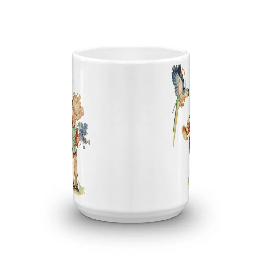 Boy and Parrot Mug