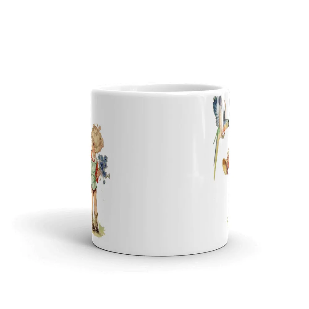 Boy and Parrot Mug