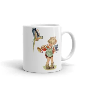Boy and Parrot Mug