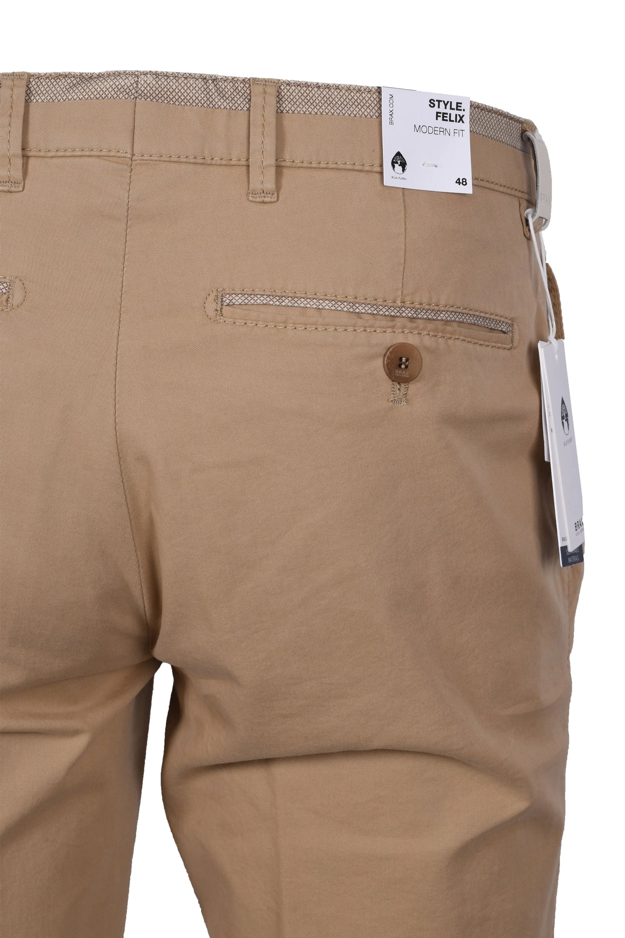 Brax Felix C Cotton Trouser Stone