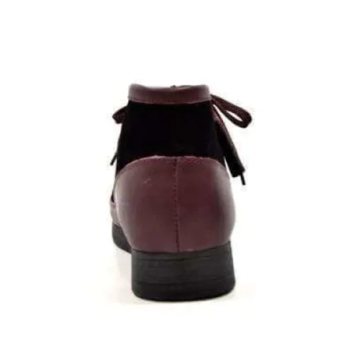 British Walkers New Castle Men's Purple Leather and Suede Ankle Boots