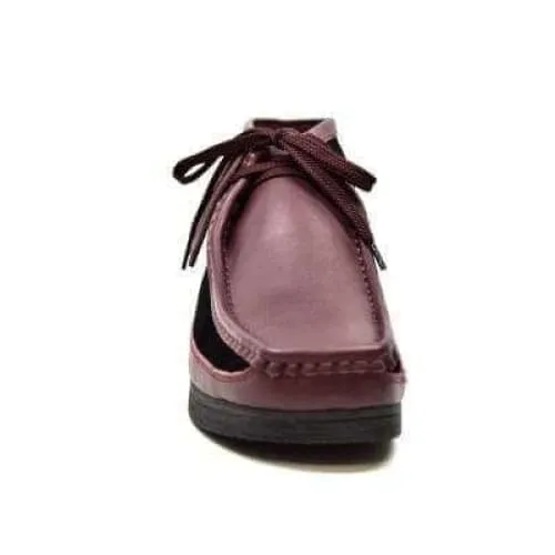 British Walkers New Castle Men's Purple Leather and Suede Ankle Boots