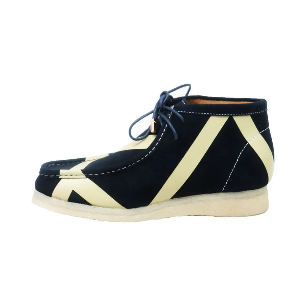 British Walkers Walker Stripe Men's Navy and Beige Suede
