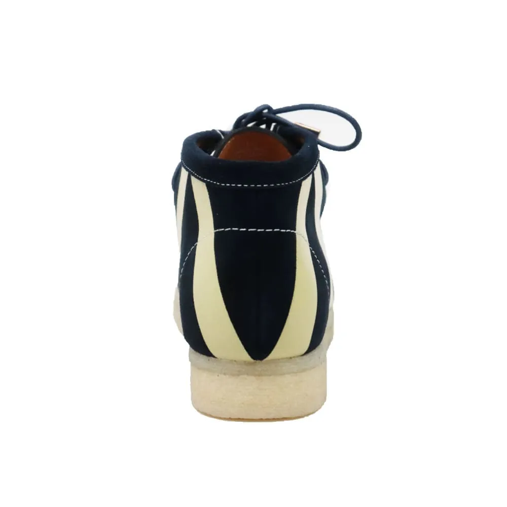 British Walkers Walker Stripe Men's Navy and Beige Suede