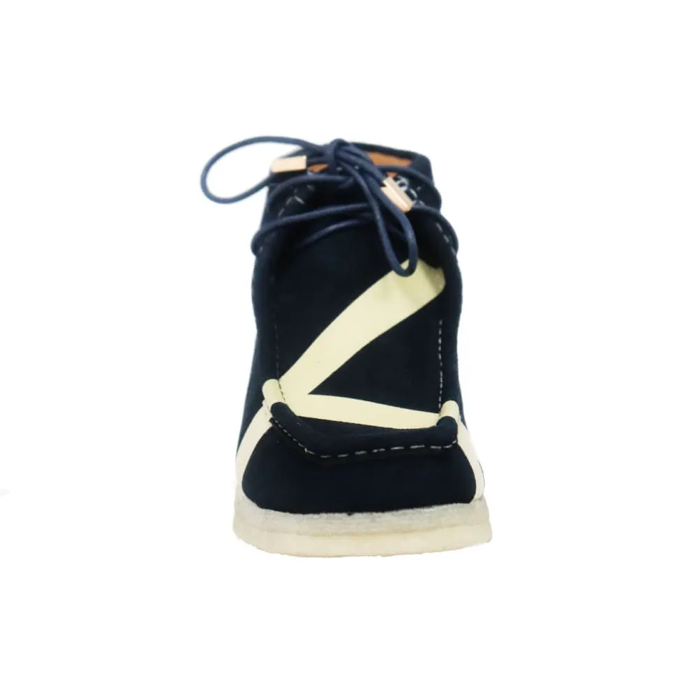 British Walkers Walker Stripe Men's Navy and Beige Suede