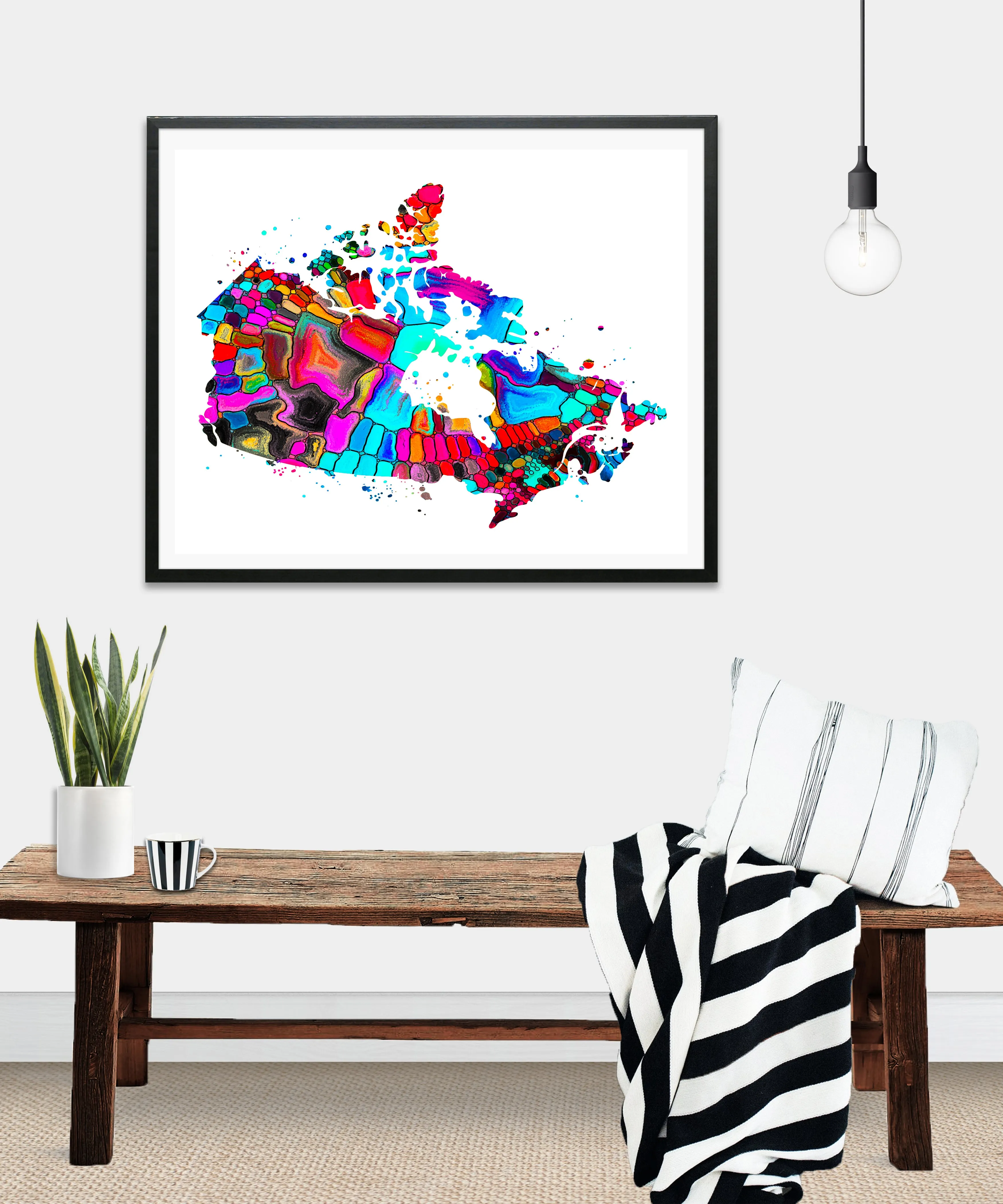 Canada Map Art Print - Unframed