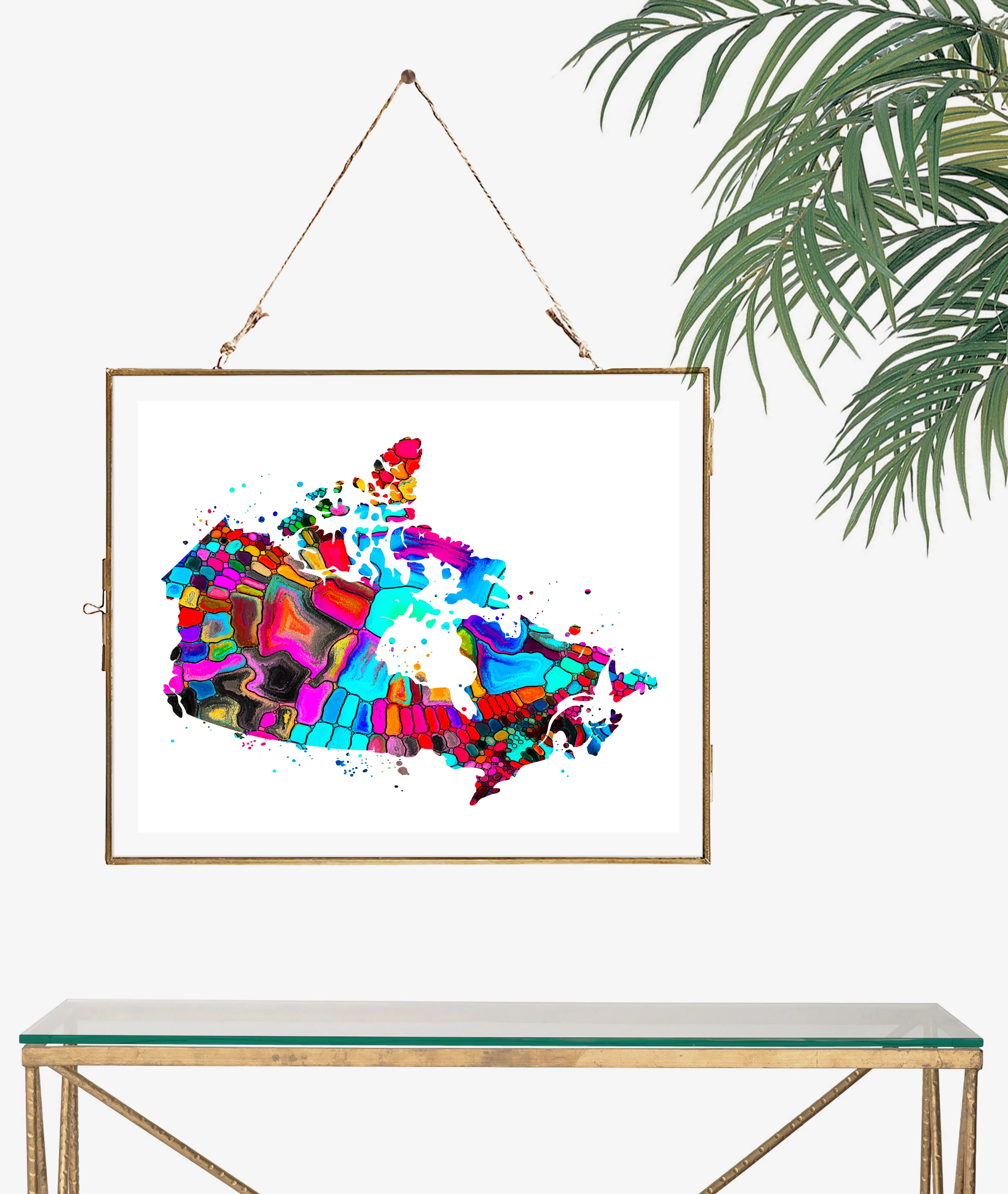 Canada Map Art Print - Unframed
