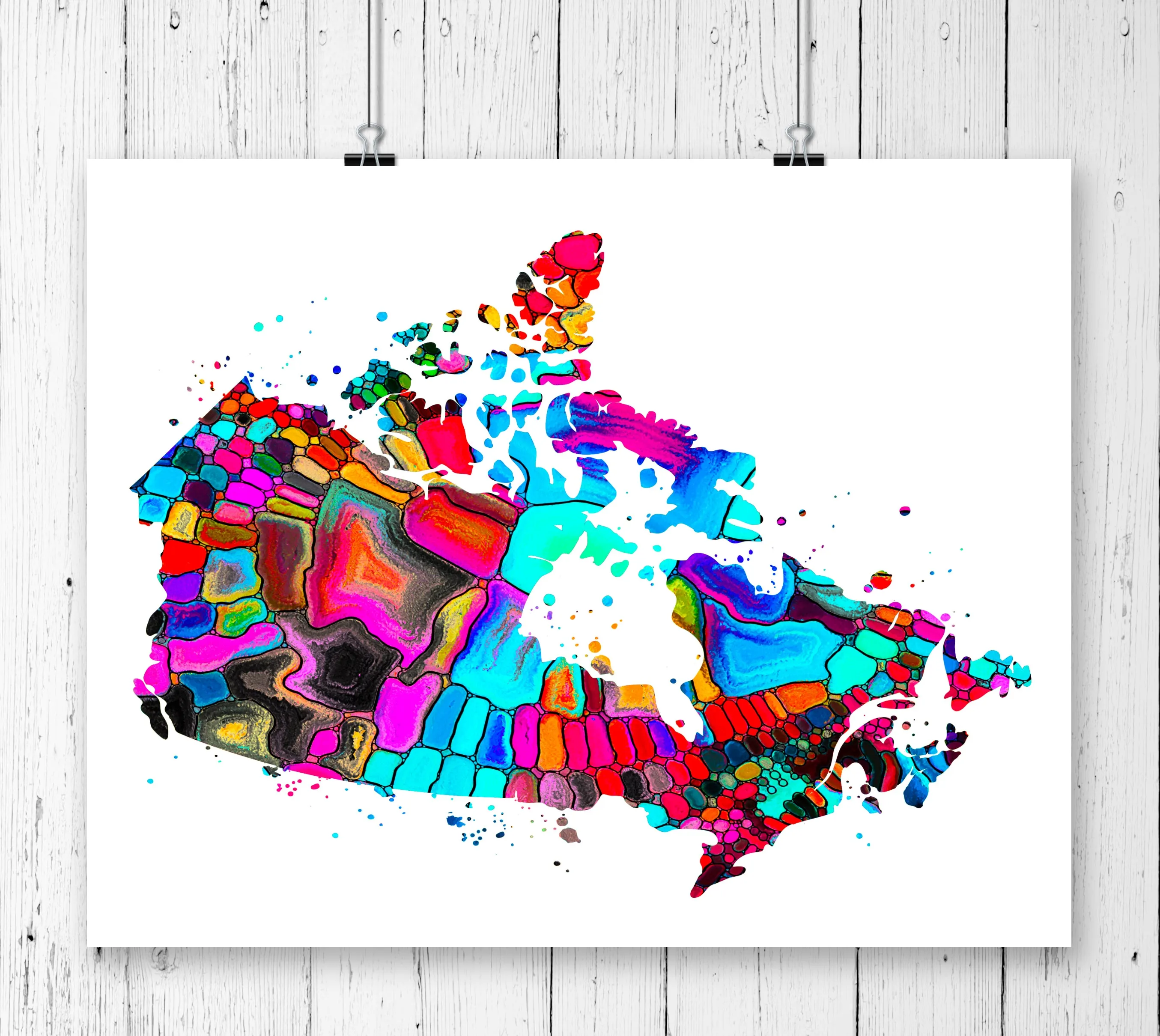 Canada Map Art Print - Unframed