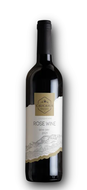CAUCASUS VALLEY GEORGIAN ROSE SEMI DRY WINE 750ml