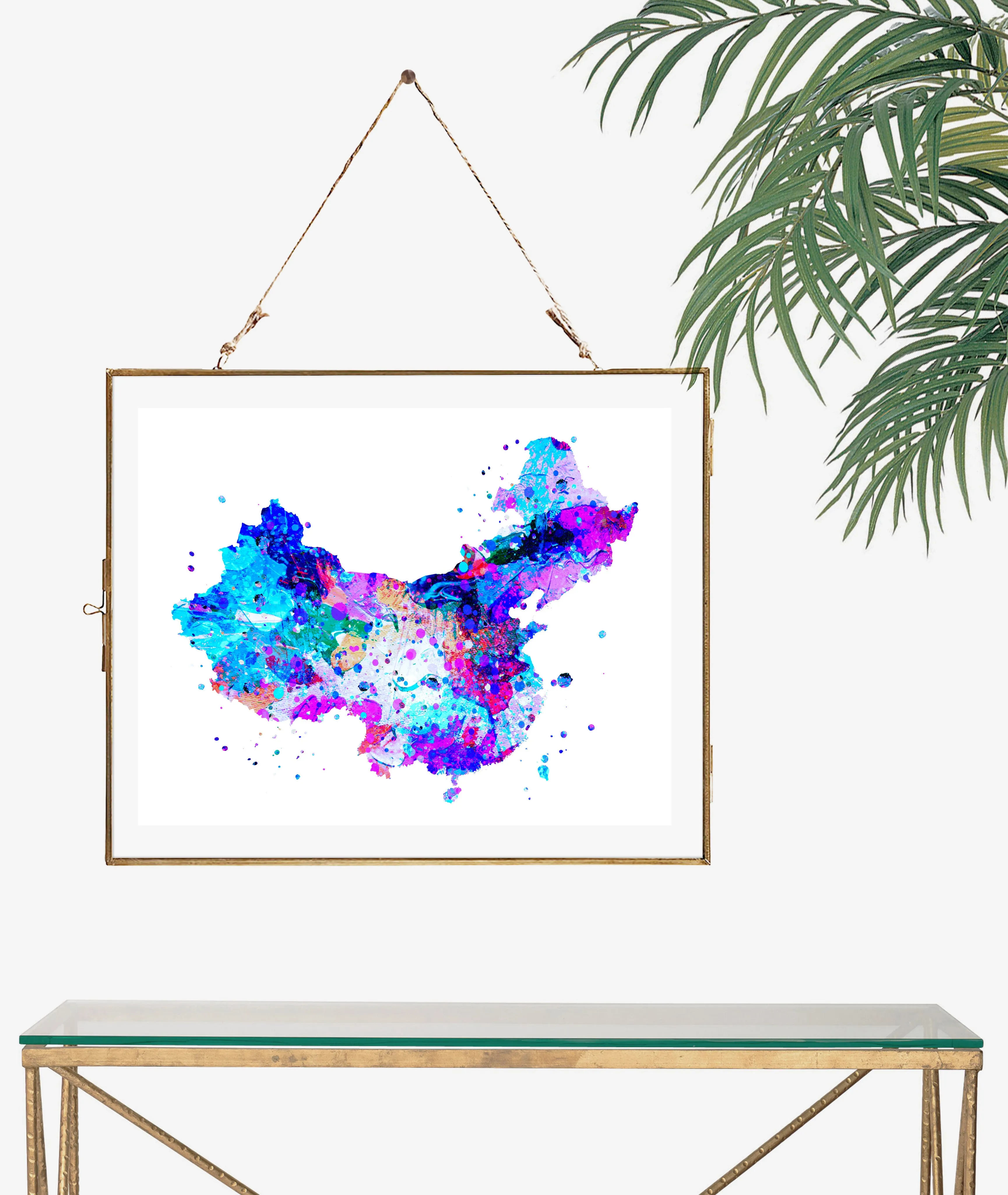 China Map Art Print - Unframed