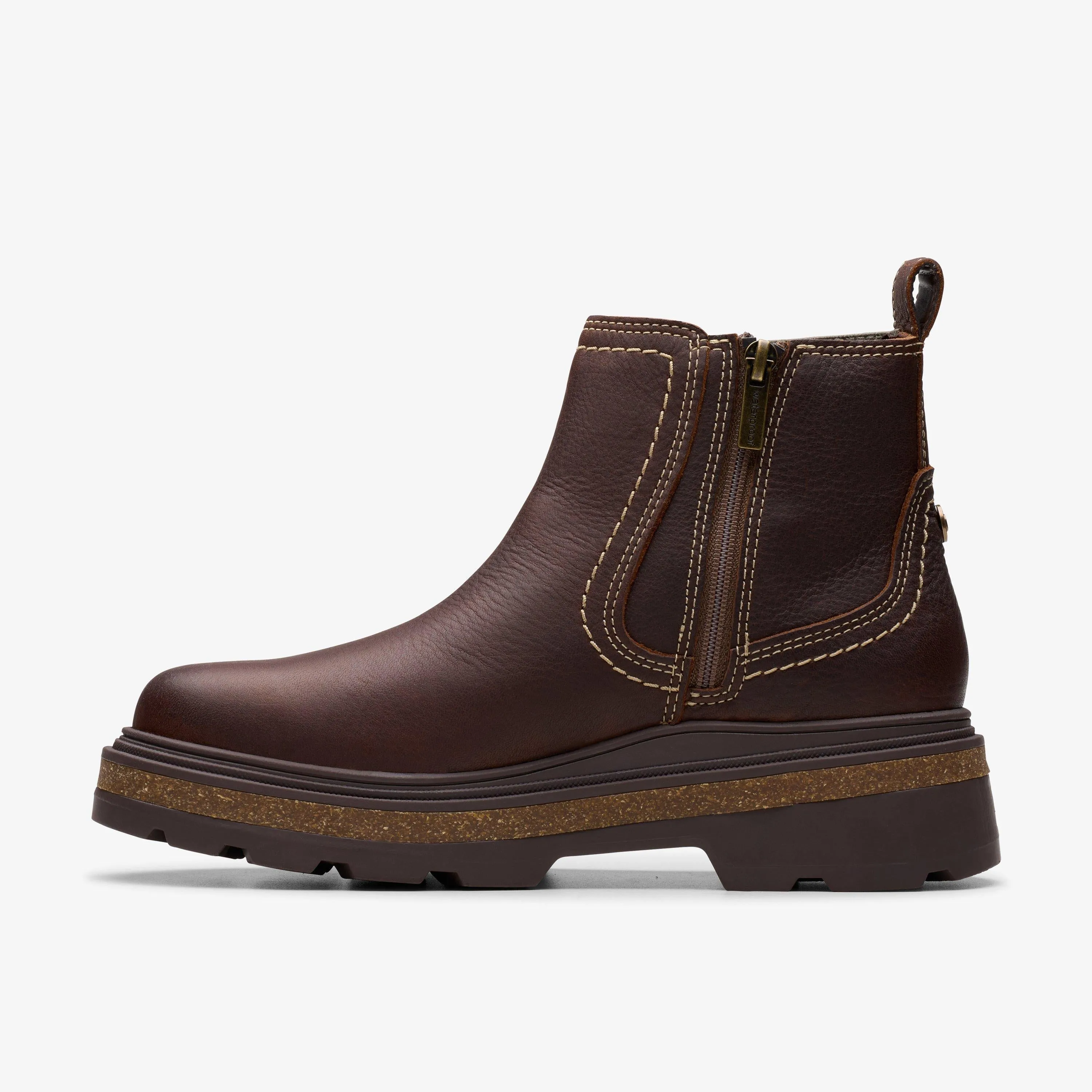 Clarks Women's HencroftStepWP Brown Leather 26179952