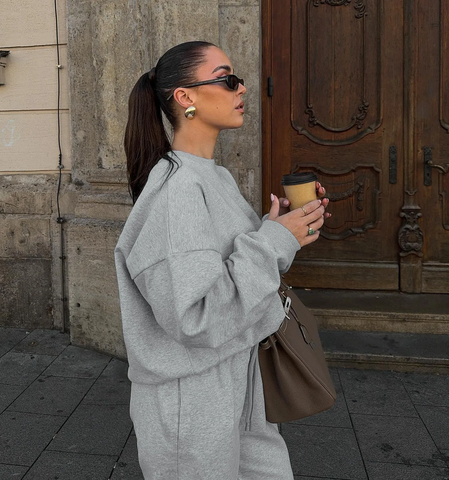 Cozy and Stylish Knitted Long Sleeve Top and Pants Two-Piece Set for Effortless Autumn Comfort