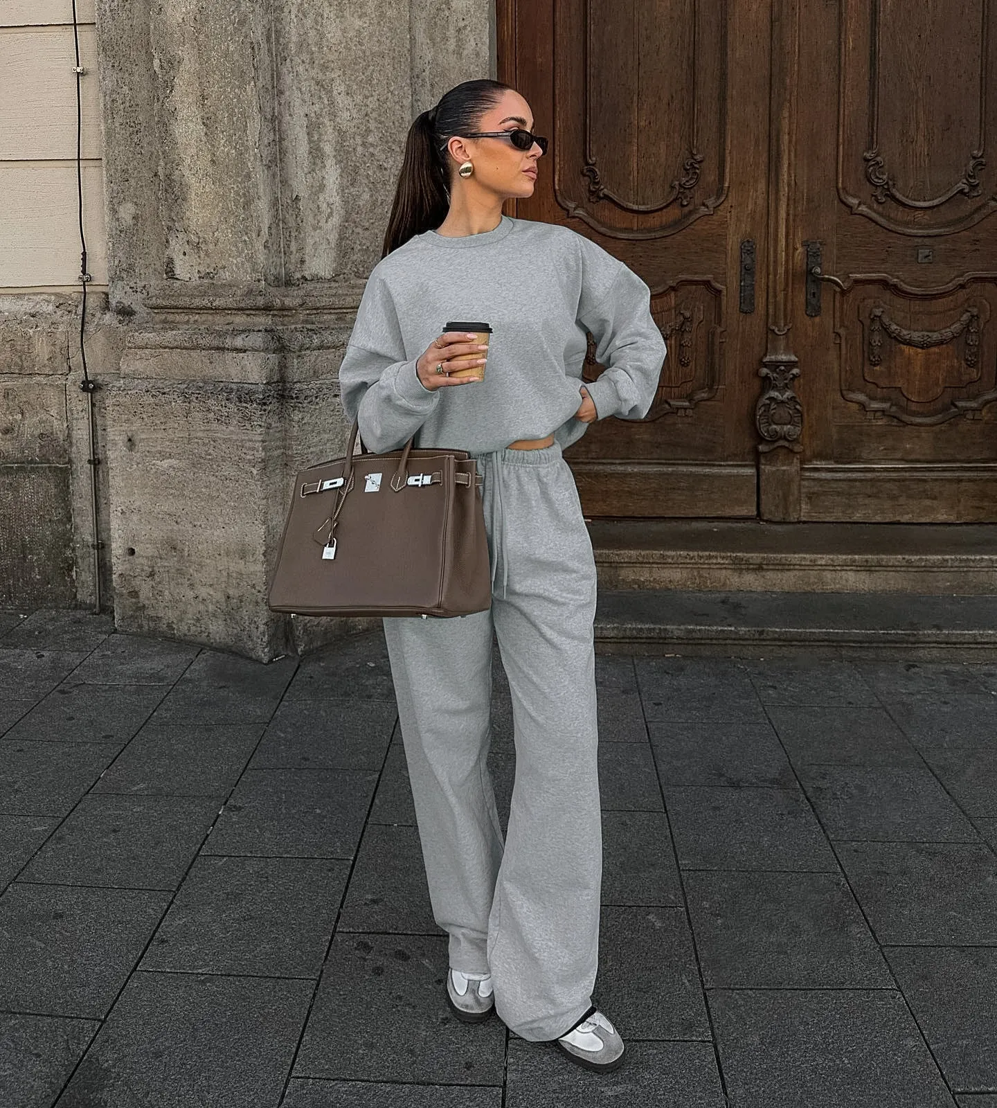 Cozy and Stylish Knitted Long Sleeve Top and Pants Two-Piece Set for Effortless Autumn Comfort